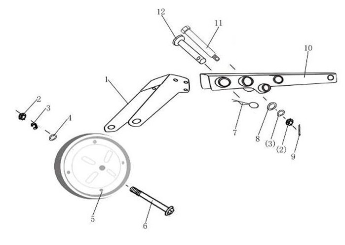 ЗАПЧАСТИ ДЛЯ КУЛЬТИВАТОРА БЕНЗИНОВОГО ELITECH КБ 65 (КОЛЕСО)